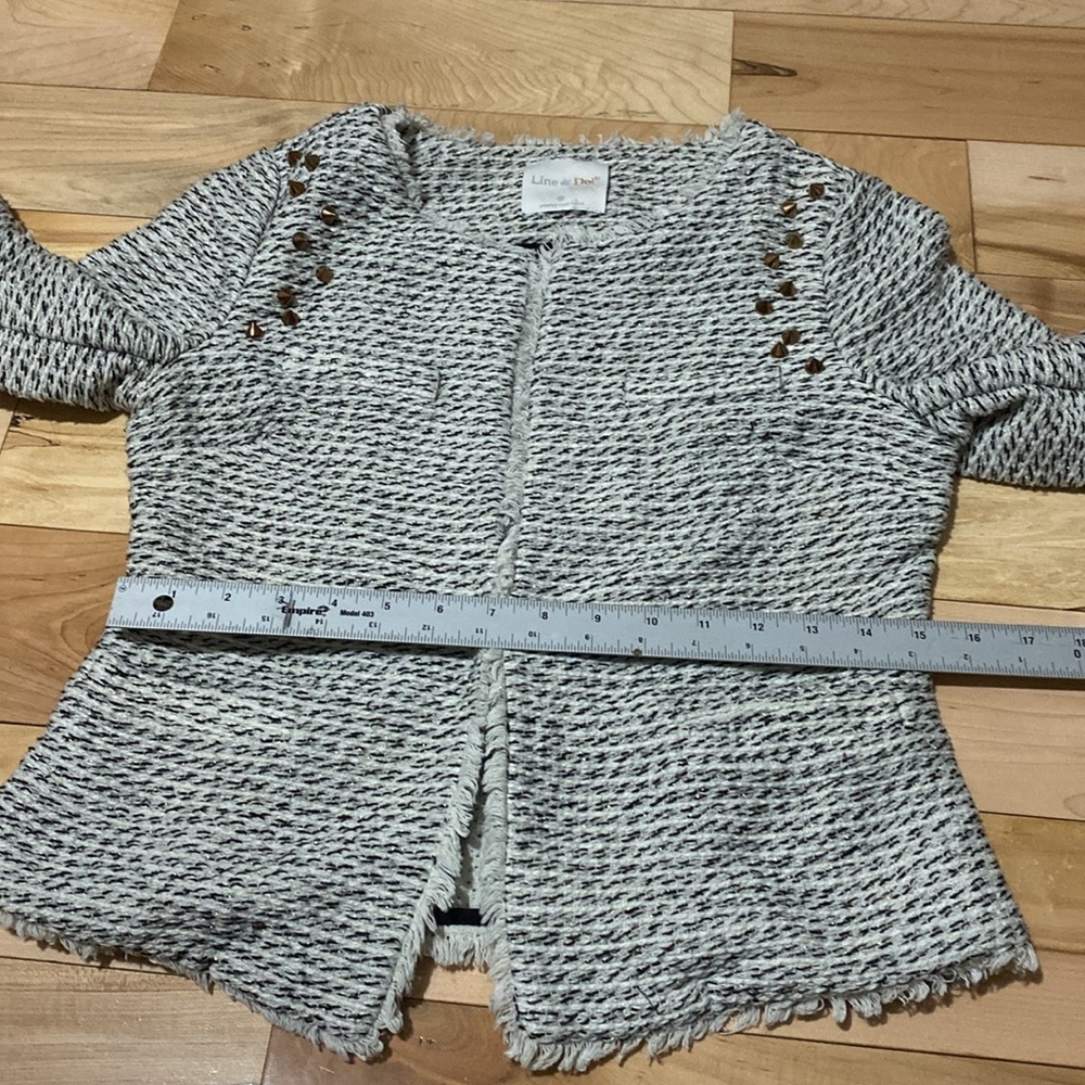Line and Dot Tweed Sweater Jacket - Picture 5 of 17